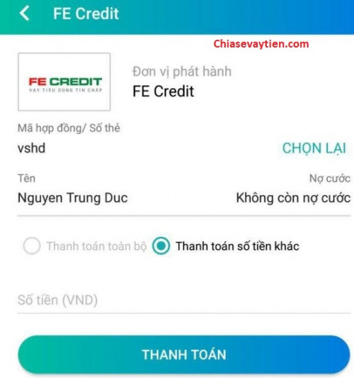 Hướng dẫn thanh toán, thanh lý hợp đồng Fe Credit qua ViettelPay mới nhất 2025