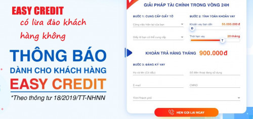 Easy Credit là gì ? Vay tiền Easy Credit có lừa đảo không