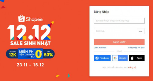 Tổng hợp các vấn đề khi đăng nhập Shopee