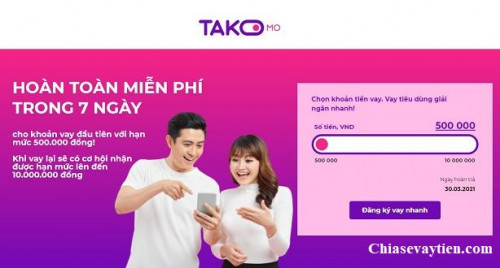 Vay Tiền Online TAKOMO Hạn Mức Lên Đến 10 Triệu mới nhất 2025