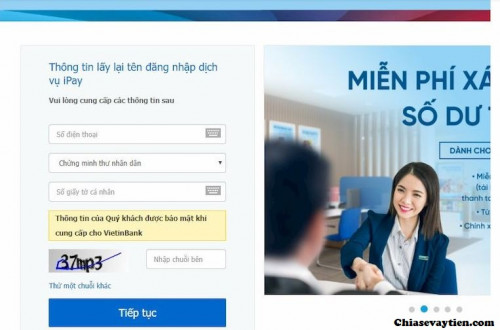 #3 Cách lấy lại tài khoản khi quên mật khẩu iPay Vietinbank mới nhất 2025