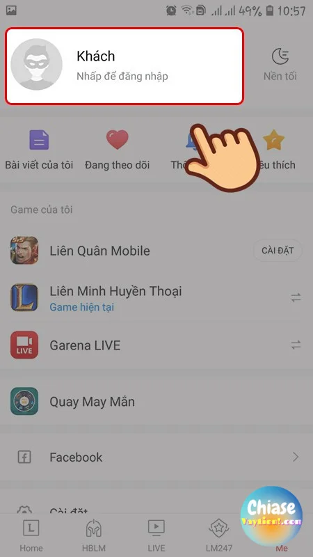 Hướng dẫn tạo tài khoản Garena trên ứng dụng 3