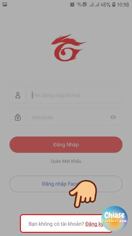 Hướng dẫn tạo tài khoản Garena trên ứng dụng 3