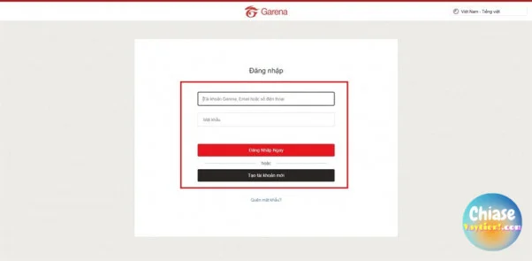 Đăng nhập Garena