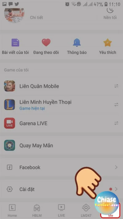 Đăng ký tài khoản trên App Garena 11