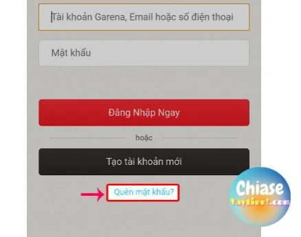 Lấy lại tài khoản Garena bằng số điện thoại