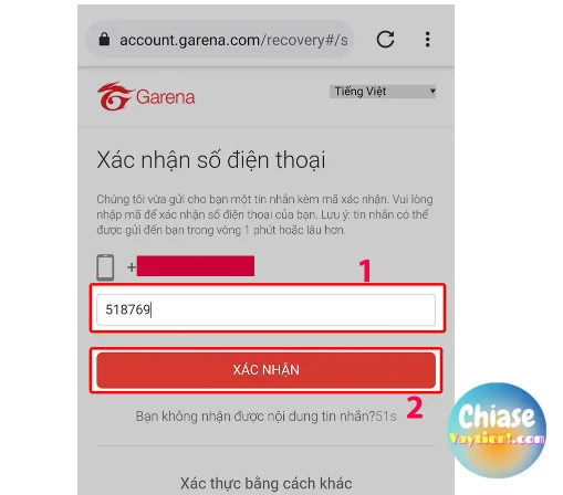 Cách lấy tài khoản Garena