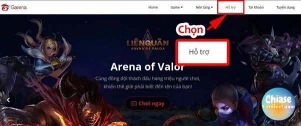 Cách đăng xuất tại trang web chính thức của Garena b1