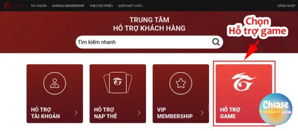 Cách đăng xuất tại trang web chính thức của Garena b2