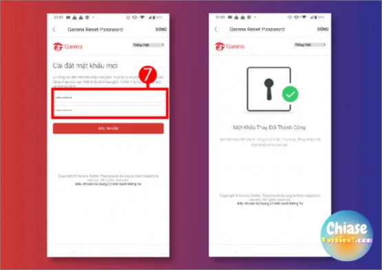 hướng dẫn đổi mật khẩu garena