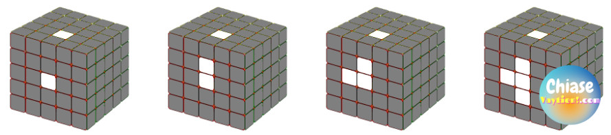 Bước 1: Giải các miếng trung tâm 2