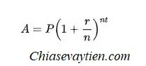 {\displaystyle A=P\left(1+{\frac {r}{n}}\right)^{nt}}