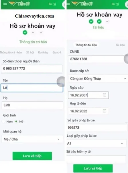 Đăng ký vay tiền Online Tiền Ơi