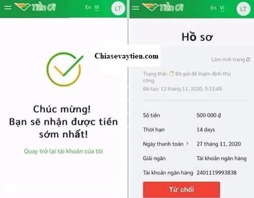 Đăng ký vay tiền Online Tiền Ơi