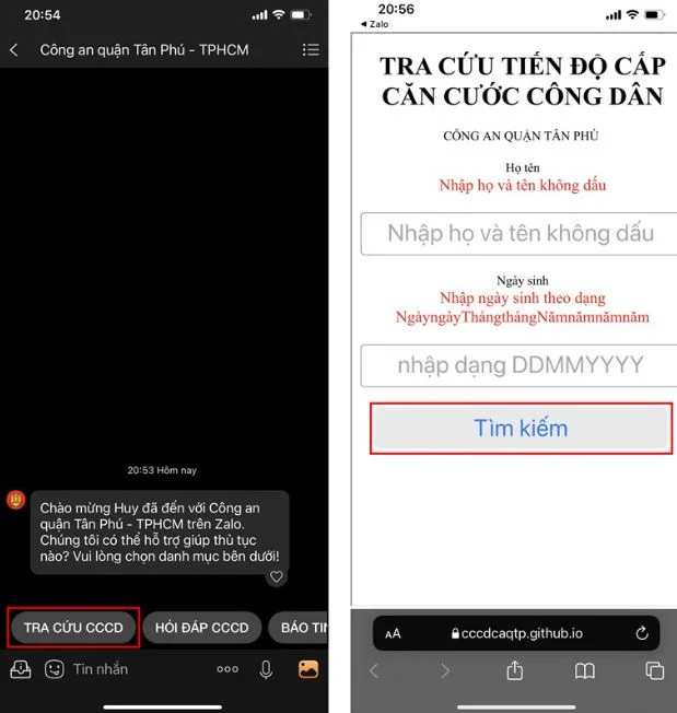 Cách tra cứu kết quả cấp Căn cước công dân