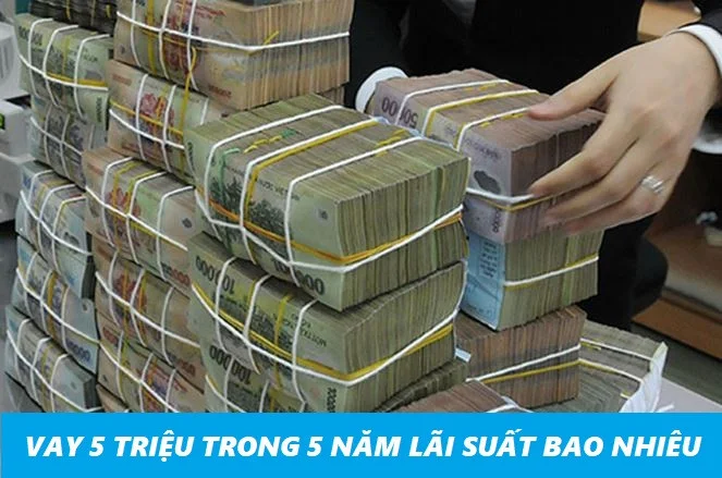 Vay 5 triệu trong 5 năm lãi suất bao nhiêu