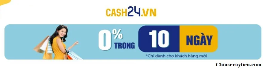 Đăng ký vay tiền Online Cash24