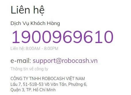 Liên hệ Robocash Việt Nam