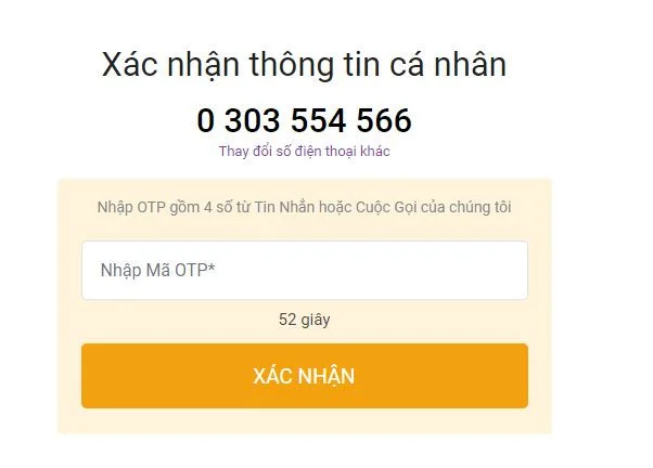 Xác thực tạo tài khoản Robocash