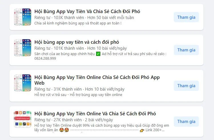 Hội bùng tiền App vay Online