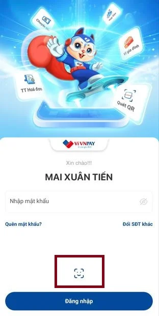 Đăng nhập VNPAY bằng Face ID