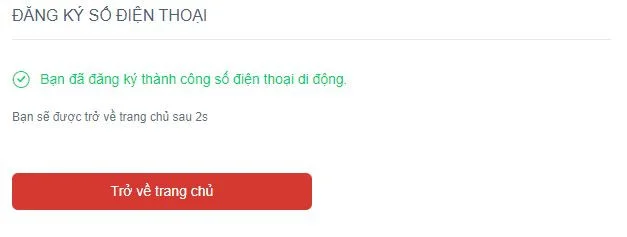 Đăng ký số điện thoại Garena