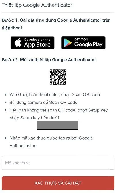 Cài đặt Google Authenticator