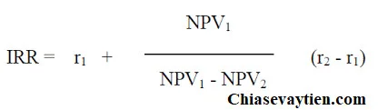 Công thức tính tỷ lệ IRR