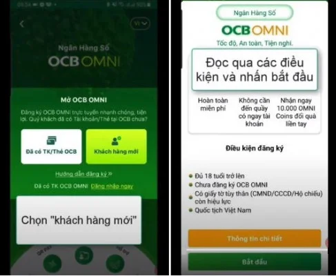 Mở tài khoản OCB OMNI