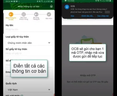 Mở tài khoản ngân hàng OCB OMNI