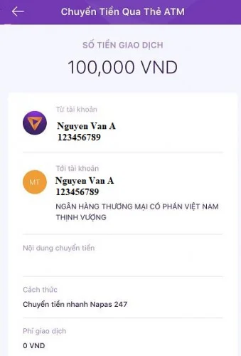 Xem lại giao dịch chuyển tiền ngân hàng TPBank