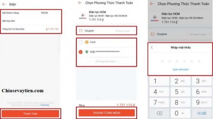 Thanh toán hoá đơn AirPay