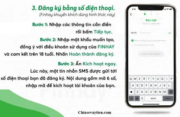 Đăng ký Finhay bằng số điện thoại