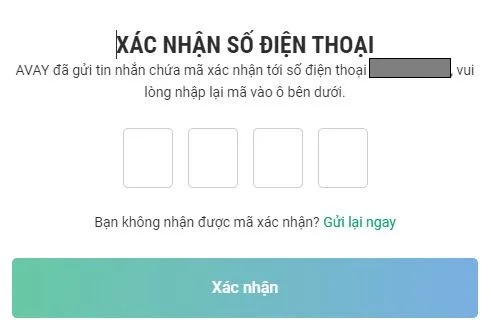 Xác nhận số điện thoại