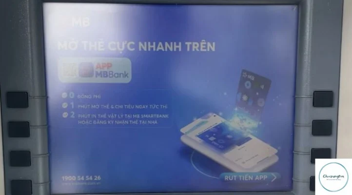 Rút tiền mặt tại cây ATM MB