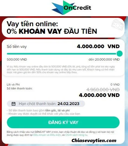 Vay tiền OnCredit