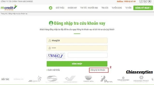 Kiểm tra hợp đồng MCredit