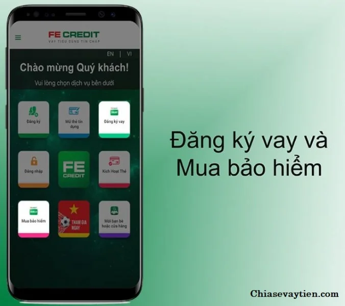 Vay tiền nhanh qua Fe Credit Mobile