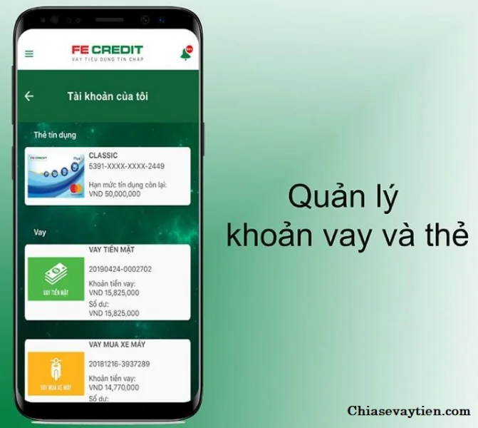 Tra cứu khoản vay ngay trên FE Credit Mobile