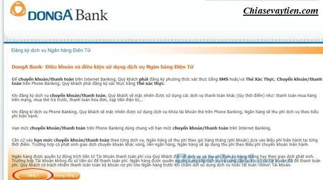 Đăng ký EBanking DongA