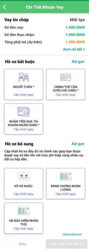 Hoàn thành hồ sơ đăng ký vay - Vaymuon