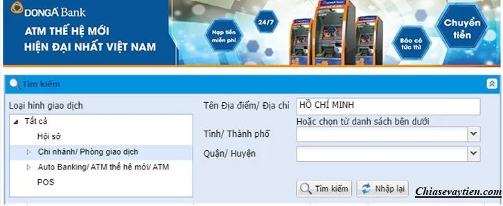 Chi nhánh đông á Bank