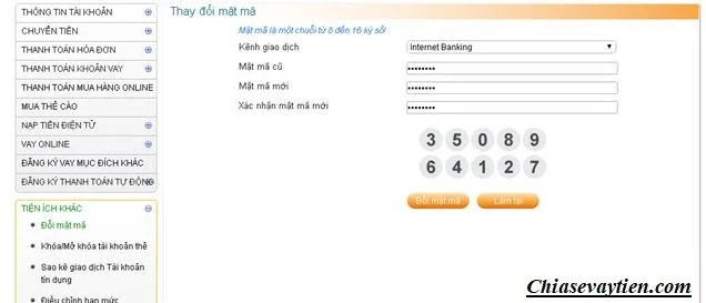 Lấy lại mật khẩu EBanking DongA Bank