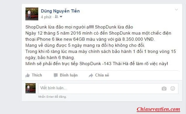 ShopDunk lừa đảo