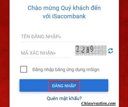 Kiểm tra số dư tài khoản Sacombank