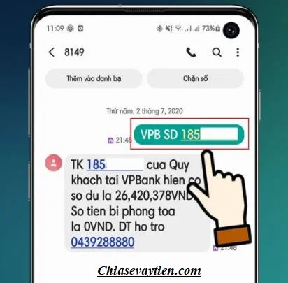 Kiểm tra số dư tài khoản VPBank