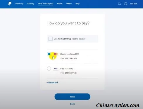 Nạp tiền vào tài khoản Paypal