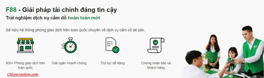 Ưu điểm vay tiền F88