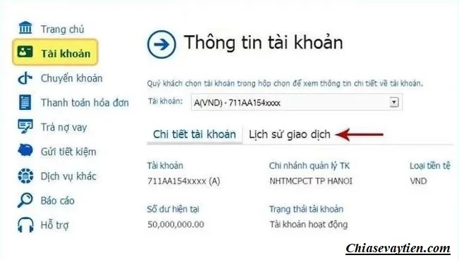 Kiểm tra tài khoản Vietinbank iPay