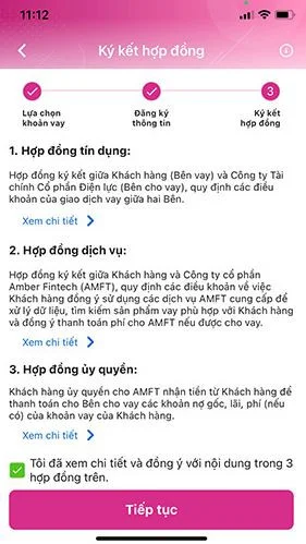 Ký hợp đồng vay tiền FastMoney